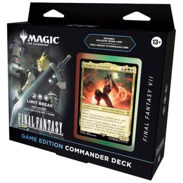 Imagem de Magic: The Gathering Final Fantasy VII Commander Deck - Edição do Jogo (Limit Break Commander Deck, Cartão promocional exclusivo, código de download de videogame Final Fantasy VII e acessórios)