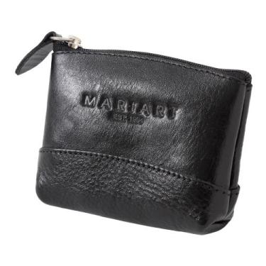 Imagem de Porta-Moedas de Couro Mariart PN10, Preto