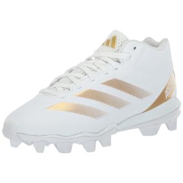 Imagem de adidas Tênis de futebol infantil Adizero Impact.2 moldado, Ouro branco, metálico, branco, 42 BR