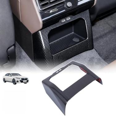 Imagem de Capa de ventilação de ar condicionado traseiro para BMW Série 5 G60 i5 2024 2025 2026 530i/ 540i/ 550e Acessórios Tampa de saída de ar central traseira console painel protetor antichoque (padrão de