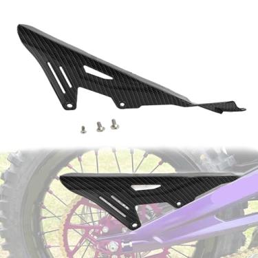 Imagem de PSLER Capa protetora de corrente – Protetor de corrente impermeável e de plástico, adequado para Light Bee X/S e Segway X160/X260, padrão de imitação de fibra de carbono