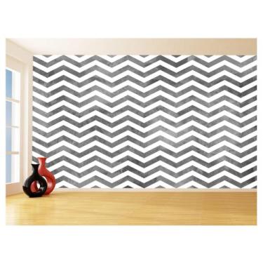 Imagem de Papel De Parede 3D Sala Chevron Zig Zag Listras 3,5M Zig123 - Você Dec