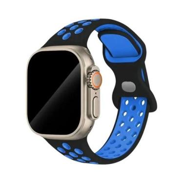 Imagem de Pulseira De Borracha Colorida Para Apple Watch Band 44mm 45mm 46mm 49m