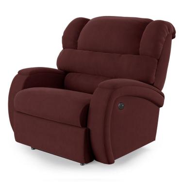 Imagem de Poltrona Do Papai Reclinável Napoli Controle Power Elétrico Usb Veludo Vinho Fh1