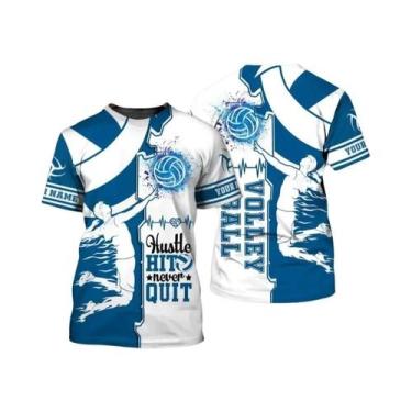 Imagem de Camiseta De Voleibol Unissex Oversized Personalizada Com Nome Presente