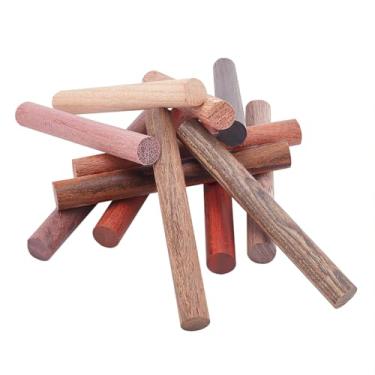 Imagem de PH PandaHall Hastes de madeira de 10 x 1/2 polegada, caneta de madeira de 12 cores em branco blocos de escultura de madeira com haste de madeira para lapidação de caneta