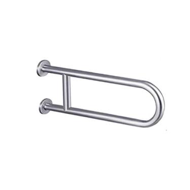 Imagem de uhyOHF Barras de apoio para banheiro, barras de apoio em forma de U para banheiras e chuveiros, trilho de suporte antiderrapante de 61 cm para banheiro, barra de apoio de níquel escovado de aço