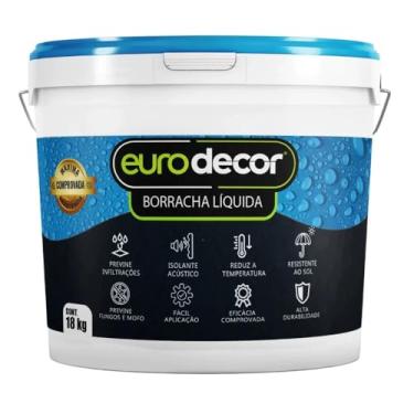 Imagem de Borracha Líquida Manta Impermeável Premium Euro Decor 18KG Tinta Emborrachada Flexível (Preta)