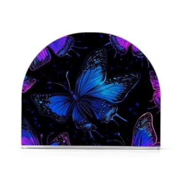 Imagem de Qilmy Lindo porta-guardanapos de borboleta azul para mesas - Porta-guardanapos para cozinha, porta-guardanapos de mesa, porta-guardanapos de coquetel, porta-guardanapos de papel45