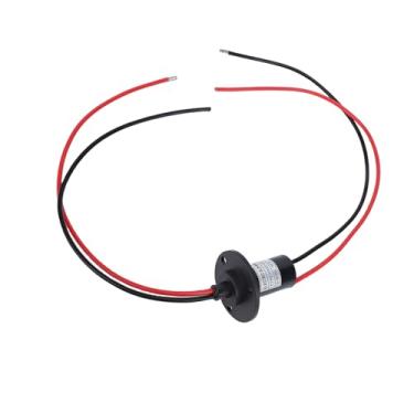 Imagem de Hyuduo Anel Deslizante Elétrico 2 Fios 30A Conector Giratório de 360 ​​graus Com Contatos Dourados para Transmissão de Sinal de Energia, Design de Ranhura Em V para Rotação Suave Em Robótica
