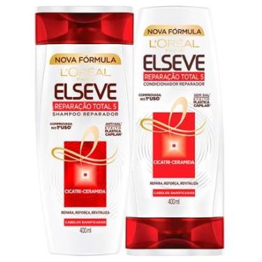 Imagem de Kit Elseve Reparação Total 5+ L?Oréal Paris Shampoo 400 ml+ Condicionador 400ml-Unissex