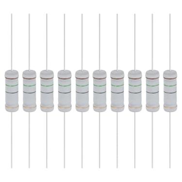 Imagem de YOKIVE 10 unidades de resistores de filme de óxido metálico de 15 ohm e 5 watts, 5% de chumbo axial de resistor de tolerância | À prova de chamas para circuitos eletrônicos DIY, projetos de áudio e