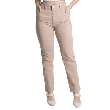 Imagem de Calça Sarja Sawary Reta - 277996 Bege, 38, Bege