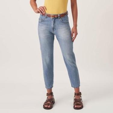 Imagem de Calça Jeans Mom Capri Cintura Alta-Feminino