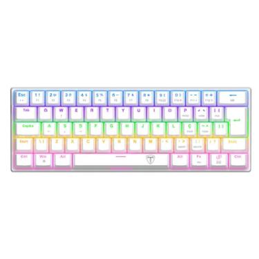 Imagem de Teclado Mecanico Usb Gamer Arena Rainbow Dust-proof Brown T-dagger T-tgk321w-br Branco