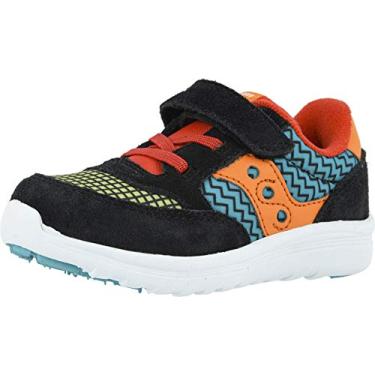Imagem de Saucony Tênis infantil infantil infantil Jazz Lite sem cadarço, Preto/multiestampado, 17