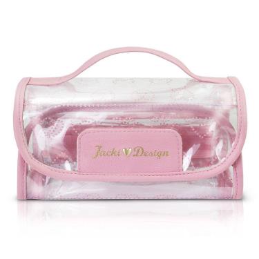 Imagem de Necessaire Rocambole Transparente Jacki Design - Love Rosa
