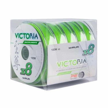 Imagem de Linha De Pesca Multifilamento 8 Fios Victoria 500m Verde Lima Tamanho 0,18mm