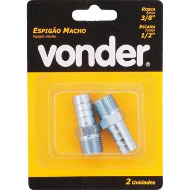 Imagem de Espigão Fixo Macho Para Mangueira 1/2 Rosca 3/8 Npt Aço Zi - Vonder