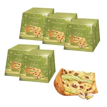 Imagem de 5 Panetone Recheado Brigadeiro Pistache Santa Edwiges 500g