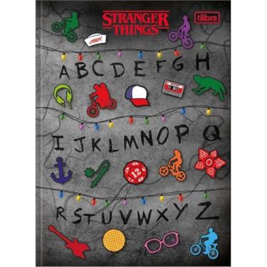 Imagem de Caderno Stranger Things Brochura Colegial TILIBRA - 80 Folhas (Alfabeto)