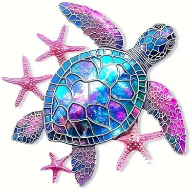 Imagem de Adesivos de vinil de PVC estrela do mar tartaruga, adesivos autoadesivos à prova d'água para carros, laptops, caminhões, motocicletas, parede, janela, bagagem, capa de arranhão, decoração de porta
