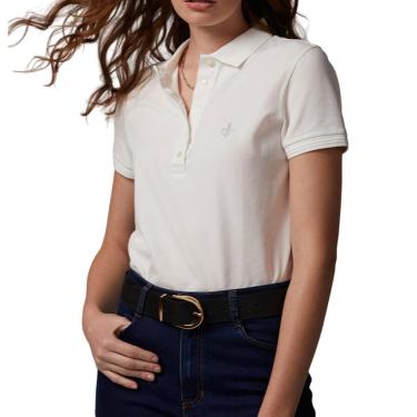 Imagem de Camisa Polo Feminina Dudalina MC Malha Piquet Branca - 087510-Feminino