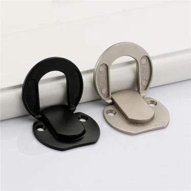 Imagem de Puxadores ocultos de liga de zinco puxadores de armário de cozinha puxadores de gaveta puxadores de porta de quarto puxadores de móveis ferragens 1 peça (níquel escovado)