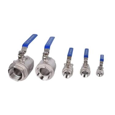 Imagem de 1/2 3/4 1 1-1/4 1-1/2 2 polegada rosca de aço inoxidável válvula de esfera duas peças 1 peça (5.1 cm, SS201)