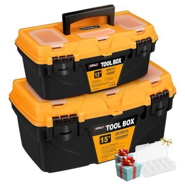 Imagem de Kit 2 Caixas De Ferramentas Plástica Profissionais Airaj Pro