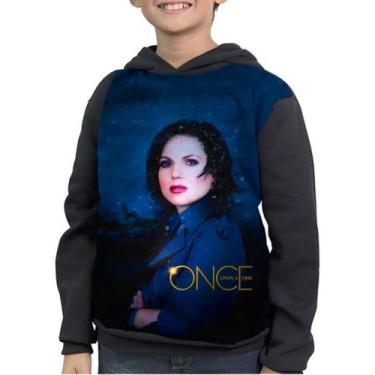 Imagem de Casaco Moletom Infantil Once Upon A Time Era Uma Vez, Preto, 10