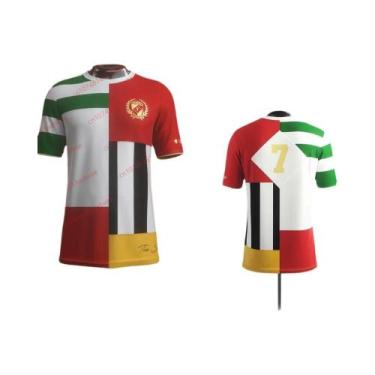 Imagem de Camisa De Futebol Masculina De Secagem Rápida Portugal Manga Curta 25-