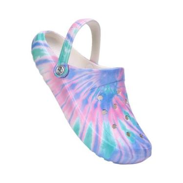 Imagem de Tamancos De Jardim Tie-dye Para Mulheres Leves Antiderrapantes Confort