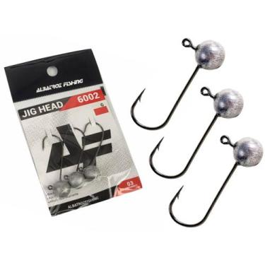 Imagem de Anzol Jig Head Albatroz 6002 Black Níquel N 4/0 (17gr) - 3 Peças