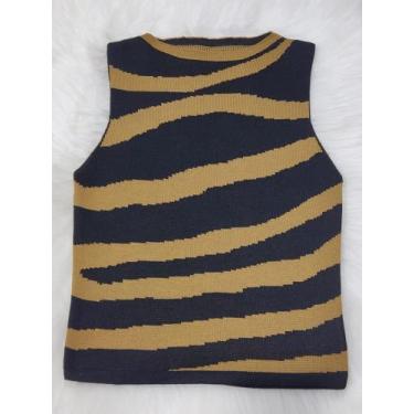 Imagem de Blusa Tricot Modal Zebrada Animal Print Inverno 22 - Dolce Tricot, Pre