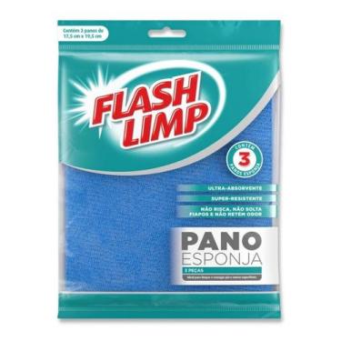 Imagem de Pano Multiuso Absorvente Super Resistente Não Risca - Flash Limp, FLP6