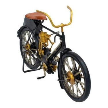 Imagem de Enfeite Decoração Retrô Bicicleta Antiga Preta - 26cm - Tascoinport