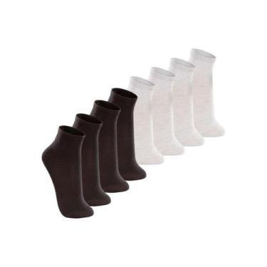 Imagem de Kit com 8 Pares de Meias Cano Médio Lupo 4200-088 Colorido, Preto