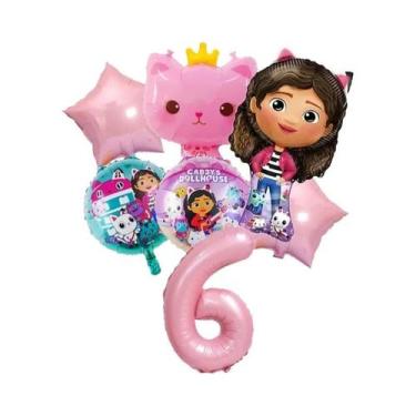 Imagem de Conjunto De Balões Gabby Dollhouse Para Meninas, Decoração De Festa De