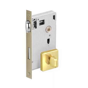 Imagem de Fechadura Rolete Porta Banheiro Imab Dourada Brilho Pivotant