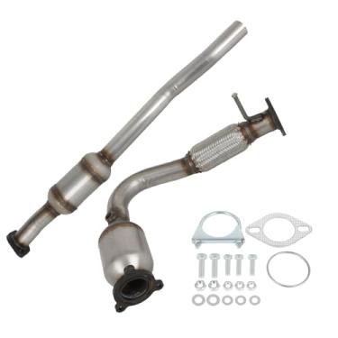 Imagem de ACZCR Conversor catalítico dianteiro e traseiro de 2 peças adequado para Chevy para Equinox 2010-2014, adequado para GMC para terreno 2010-2014, substitui 16581 54850, 2.4L (compatível com EPA)
