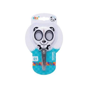 Imagem de Tesoura escolar 13,5cm panda blister sk1810 - Skypaper