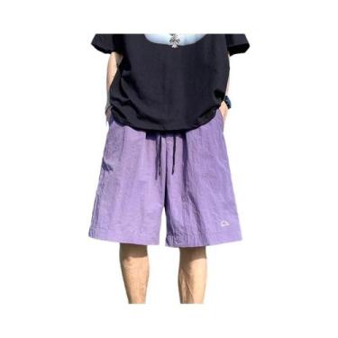 Imagem de Calças Curtas Casuais De Verão Para Homens Com Cordão, Estilo Baggy, M