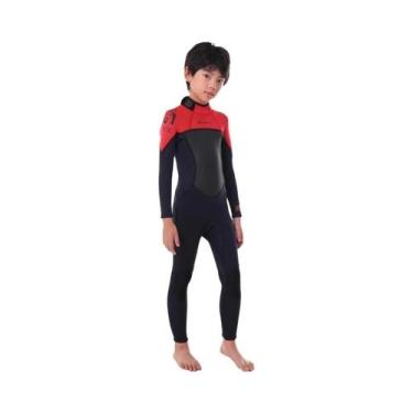 Imagem de Roupa De Mergulho Térmica Infantil De Neoprene 2.5MM - Conjunto Comple