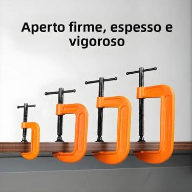 Imagem de Grampo De Marcenaria Ajustável Em Aço Fundido Reforçado 1-5 Portátil T
