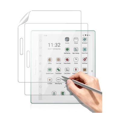 Imagem de Arxonis Pacote com 2 protetores de tela com toque de papel para tablet de leitura Bigme B7 Pro de 7 polegadas, filme PET fosco antirreflexo, antiimpressões digitais e resistente a arranhões para