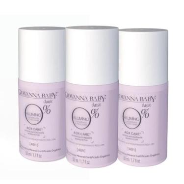 Imagem de Kit C/3 Desodorante Roll-on Giovanna Baby 0% Alumínio Classic 50ml
