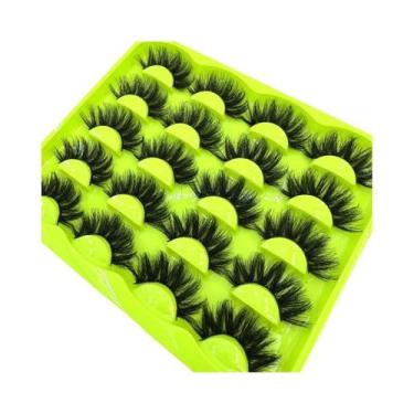 Imagem de Cílios Postiços De Visom Sintético 25MM, 10 Pares, Volumosos E Dramáti