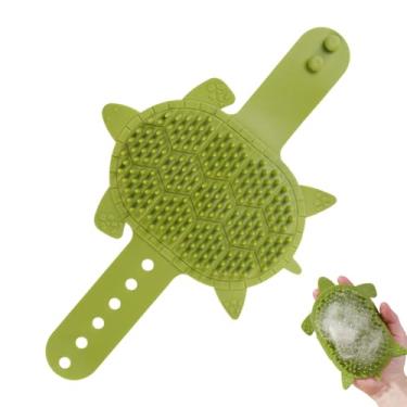 Imagem de Escova de limpeza automática para gatos, escova para gatos com 203 dentes, à prova d'água, alça de silicone, ferramenta de massagem para estação de queda, manutenção diária, salão de beleza, viagem