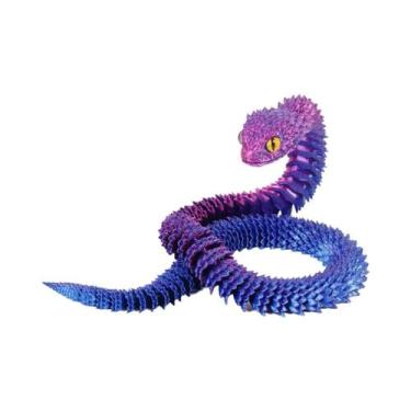 Imagem de Figura De Cobra Articulada Impressa Em 3D Realista, Brinquedo Fidget M